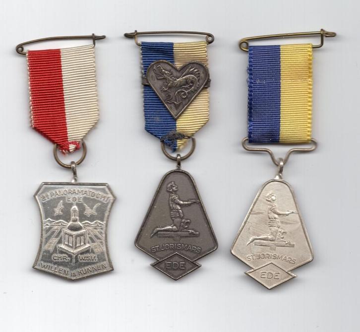 5 Medailles uit Ede, Postzegels en Munten, Penningen en Medailles, Overige materialen, Nederland, Ophalen of Verzenden