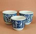 Vintage bloempot, cachepot. Boch Delfts blauw. Brocante, Ophalen of Verzenden