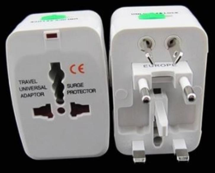 Universele reisstekker voor telefoon, laptop, enz. [Box A], Computers en Software, Laptop-opladers, Nieuw, Ophalen