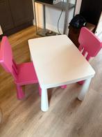 Plastic tafel met stoeltjes, Kinderen en Baby's, Kinderkamer | Tafels en Stoelen, Ophalen, Zo goed als nieuw, Tafel(s) en Stoel(en)