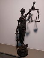 Vrouwe Justitia, groot bronzen beeld op marmeren voet 51,5cm, Antiek en Kunst, Kunst | Beelden en Houtsnijwerken, Ophalen of Verzenden