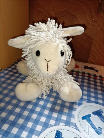 Texel schaap knuffel wit met slierten 35 cm groot  beschikbaar voor biedingen