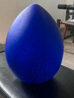 "Ei" - Tafellamp Glas blauw/gespikkeld - in goede staat., Huis en Inrichting, Lampen | Tafellampen, Ophalen of Verzenden, Zo goed als nieuw