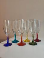 Gürallar artcraft coral regenboog glazen champagne prosecco, Ophalen of Verzenden, Zo goed als nieuw, Overige typen