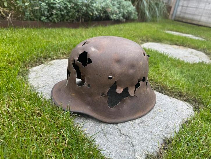 Originele Duitse WO1 Stahlhelm – Slagveldvondst / Relic, Verzamelen, Militaria | Tweede Wereldoorlog, Helm of Baret, Duitsland