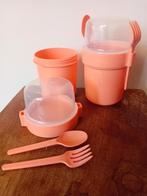 NIEUW 2 muesli to-go bekers met lepel en vork, Ophalen, Nieuw, Beker of Kan