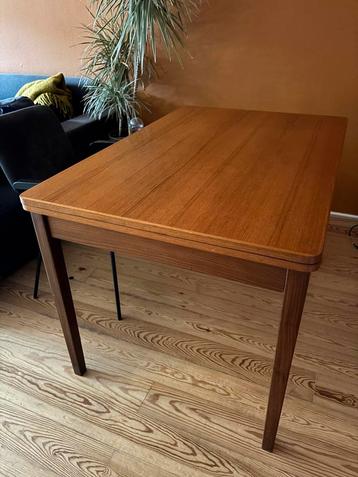 Vintage uitschuifbare eettafel (120 x 80  220 x 80 cm) beschikbaar voor biedingen
