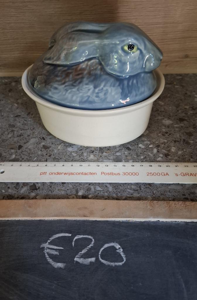 5. konijn Michel Caugant heupgewricht schaap varken, Antiek en Kunst, Antiek | Keramiek en Aardewerk, Ophalen of Verzenden