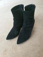 Zwarte Suede Enkellaarsjes met Hak, Kleding | Dames, Schoenen, San Marina, Verzenden, Zwart, Lage of Enkellaarzen