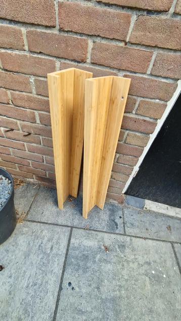 2x schilderijplank maleras ikea bamboe 75 cm beschikbaar voor biedingen