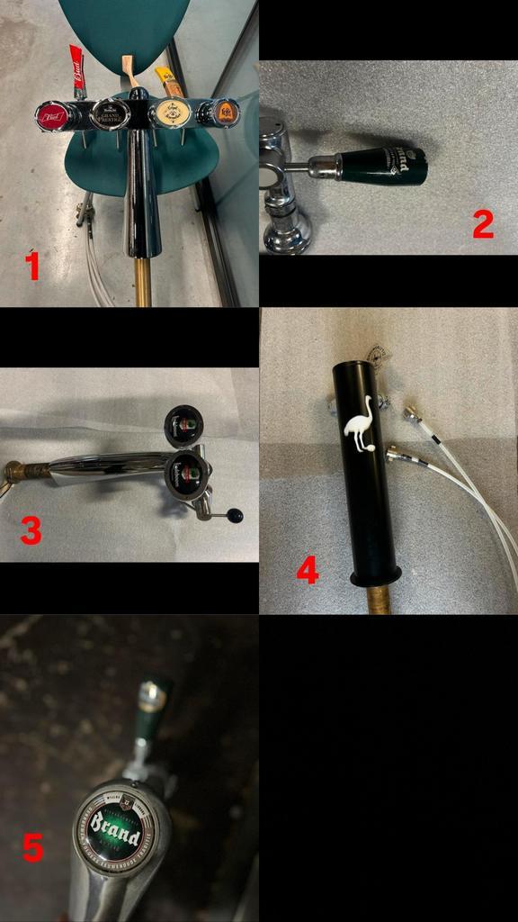 Verschillende Biertaps, Verzamelen, Biermerken, Gebruikt, Overige merken, Ophalen