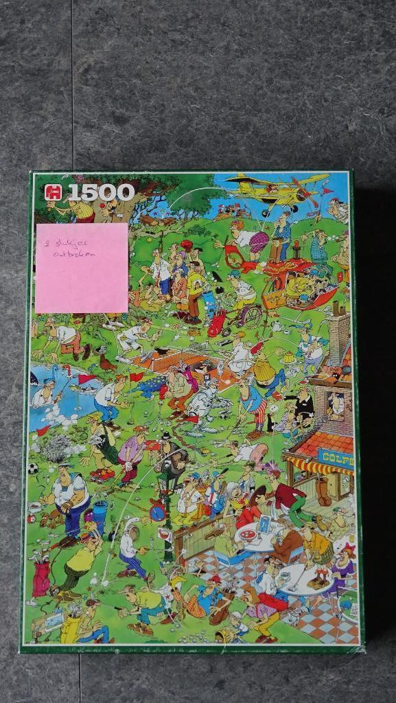 Jan van Haasteren, Golf, 1500 stukjes, missen er 2, Hobby en Vrije tijd, Denksport en Puzzels, Gebruikt, Legpuzzel, 500 t/m 1500 stukjes