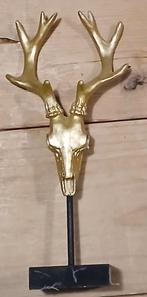 Decoratieve Herten Schedel Miniatuur, Ophalen, Zo goed als nieuw, Kunststof, Dierenbeeld