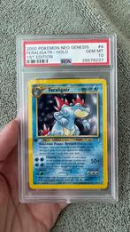 PSA 10 Feraligatr #4 Neo Genesis 1st edition, Ophalen of Verzenden, Zo goed als nieuw