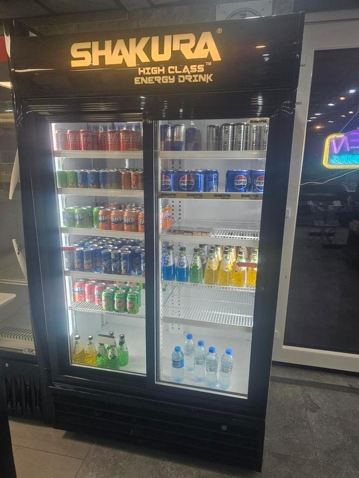 Koelkast met glazen deuren voor drankjes, Verzamelen, Automaten | Overige, Gebruikt, Ophalen of Verzenden