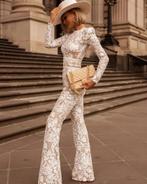 Nieuwe Elegante witte jumpsuit met kant, Verzenden, Zo goed als nieuw, Maat 38/40 (M), Wit