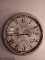 Vintage klok 90cm metaal, Ophalen, Zo goed als nieuw, Analoog, Wandklok