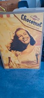 Metalen poster chocomel., Ophalen of Verzenden, Metaal of Aluminium, Minder dan 50 cm, Minder dan 50 cm