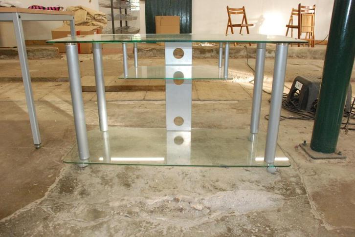 gratis af te halen glazen tv tafel, Huis en Inrichting, Kasten | Televisiemeubels, Gebruikt, Minder dan 100 cm, 100 tot 150 cm