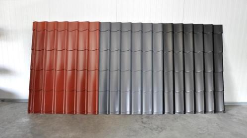 Dakpanplaten/dakpanprofielplaten, kleur rood zwart en grijs, Doe-het-zelf en Verbouw, Dakpannen en Dakbedekking, Nieuw, Dakplaat of Dakpanplaat