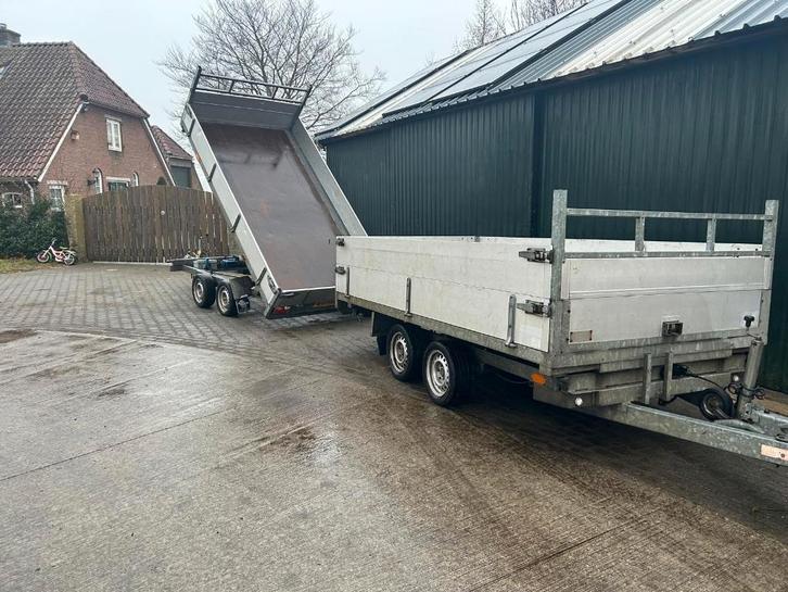 2x sallas kiep kipper aanhanger elektrisch, Auto diversen, Aanhangers en Bagagewagens, Gebruikt, Ophalen