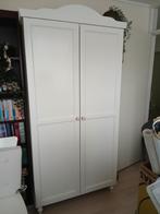 2 DEURS WITTE LINNENKASTJE, Huis en Inrichting, Kasten | Kledingkasten, Ophalen, Gebruikt, 100 tot 150 cm, 200 cm of meer