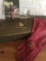 Oude Antieke Handschoenen Doos Goudkleurig Franse Lelie, Antiek en Kunst, Ophalen of Verzenden