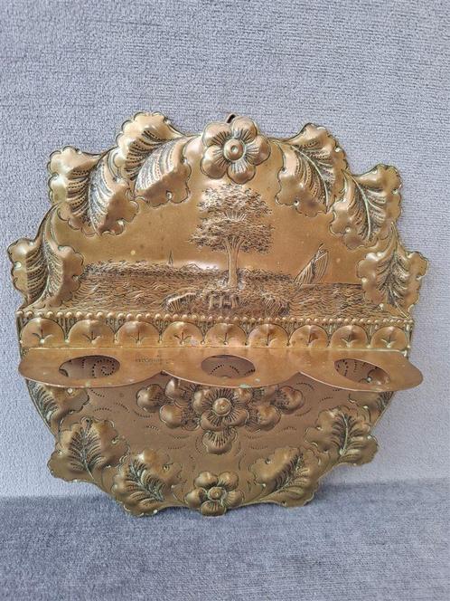 Klaas Dijkstra, Sneek, koperen pijpenrek, gemerkt, Antiek en Kunst, Curiosa en Brocante, Ophalen of Verzenden