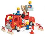 Houten Brandweerwagen auto hout Tender Leaf Toys, Info@dam.be, Nieuw, Ophalen of Verzenden, Nijverheidsstraat 54F bus 1 2160 Wommelgem Belgium