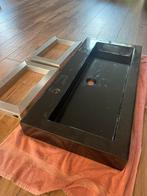 Wastafel - Zwart/Antraciet natuursteen - 2 kraangaten, Huis en Inrichting, Ophalen, Gebruikt, 50 tot 100 cm, Minder dan 100 cm