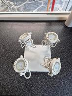 Plafondspot met 4 LED lampen, Huis en Inrichting, Lampen | Spots, Ophalen, Gebruikt, Metaal of Aluminium, Modern
