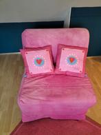 Slaapstoel 1 persoons roze, Ophalen, Gebruikt, Meisje, Dekbedovertrek