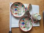 Antiek Chinees Theeservies - Kop en Schotels, Ophalen of Verzenden