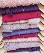 Zeer mooi pakket , roze lila paars katoen en broderie, Ophalen of Verzenden, Nieuw, Kant