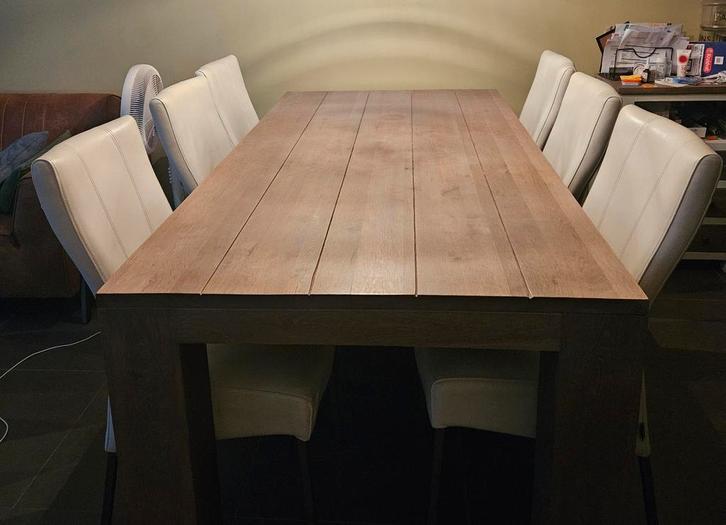 Massief eiken eettafel Henders & Hazel, Huis en Inrichting, Tafels | Eettafels, Ophalen