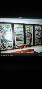 Antieke glas-in-loodramen uit 1880, Belgisch klooster, Antiek en Kunst, Ophalen of Verzenden