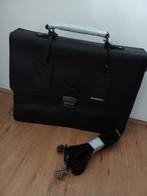 Burkely zwarte leren laptoptas NIEUW van €119 voor €65, Computers en Software, Laptoptassen, Ophalen of Verzenden