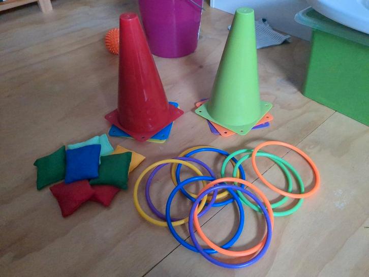 Actief Speelgoed Set - Pionnen, Zakjes, Ringen, Kinderen en Baby's, Speelgoed | Overig, Zo goed als nieuw, Jongen of Meisje, Ophalen of Verzenden