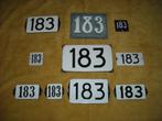 oud emaille huisnummer 183 ook 184 185 186 187 188 189 190 1, Ophalen of Verzenden