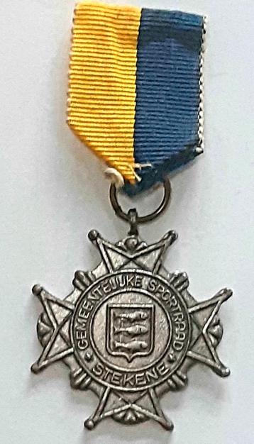 sportmedaille penning sportraad Stekene medaille gemeente €3 beschikbaar voor biedingen