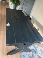 Eettafel met kruispoot steigerhout, Huis en Inrichting, Tafels | Eettafels, Ophalen, Gebruikt, 200 cm of meer, Vijf personen of meer