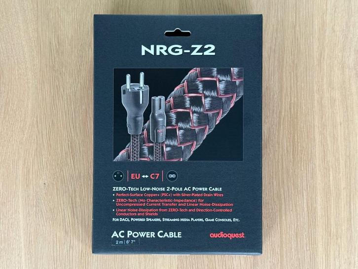 AudioQuest NRG-Z2 EU powercord 2.00 meter (nieuwstaat), Audio, Tv en Foto, Audiokabels en Televisiekabels, Zo goed als nieuw, Overige kabels