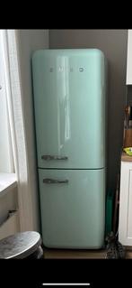 SMEG koelkast mint groen, Witgoed en Apparatuur, 60 cm of meer, Met aparte vriezer, 200 liter of meer, Gebruikt