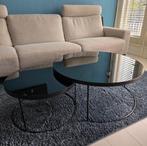 Zwarte bijzettafels 90cm en 60cm, Ophalen, Zo goed als nieuw, Rond