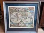 prachtige prent wereldmap 68b x 63h, Ophalen of Verzenden