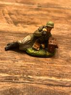 Vintage Duitse soldaat miniatuur elastolin wehrmacht, Ophalen of Verzenden