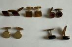Vintage Gouden Manchetknopen (5 paar), Ophalen, Gedragen, Geel, Effen