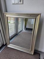 Grote gebruikte zilverkleurige spiegel, Huis en Inrichting, Woonaccessoires | Spiegels, Ophalen, Gebruikt, Rechthoekig, Minder dan 100 cm