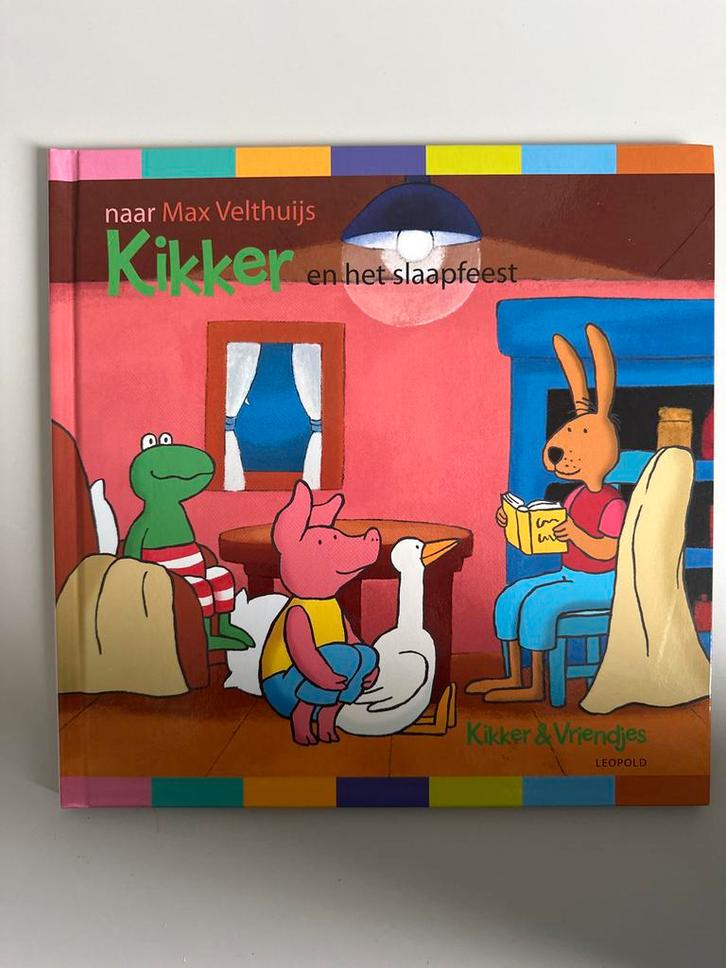 Kikker en het slaapfeest - Max Velthuijs, Boeken, Kinderboeken | Kleuters, Zo goed als nieuw, Fictie algemeen, 4 jaar, Jongen of Meisje