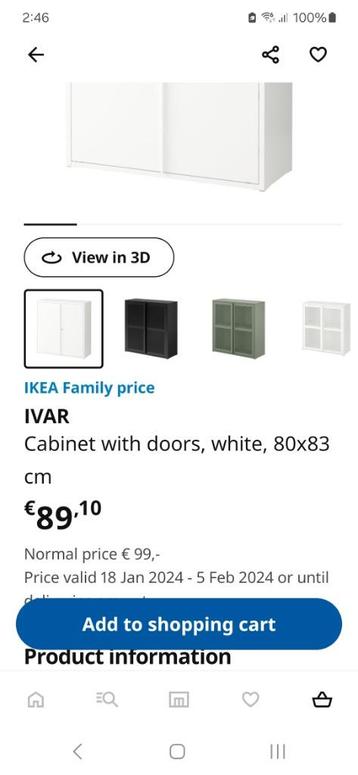 2x Ivar Cabinet with Doors - afbeelding 1